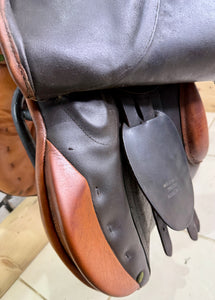 17 1/2” MW English Jump Saddle - Brown/Tan