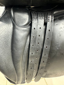 17 1/2” XW Silhouette Cob WH/VSD/GP Saddle - Black