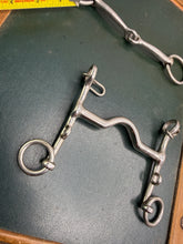 Load image into Gallery viewer, 4 1/4” Fylde Double Bits - Fixed Ported Weymouth &amp; Small Ring Bridoon- Show Pony