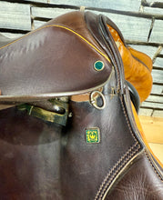Load image into Gallery viewer, 18 1/2” Medium (Fit 30) Stubben Siegfried Extra GP/Jump Saddle - Black/Tan