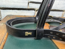 Load image into Gallery viewer, Sabre Flash Bridle - Black/Brass - Cob - Traditional English Leather