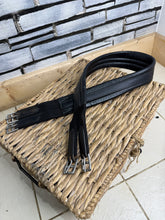 Load image into Gallery viewer, S/H 50” Bridleway Leather Double Elasticated Girth - Black