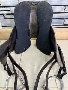 17 1/2” Wide Orthoflex Panel Saddle - Black