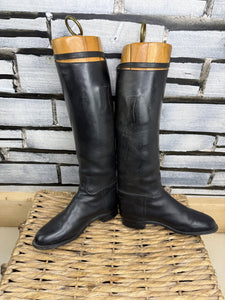 Vintage Moss Bros Size 6 1/2 Showing/Hunting Leather Boots