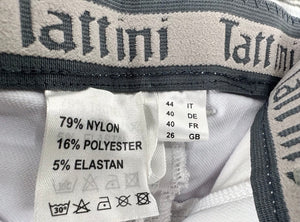 NEW Tattini Platinum Silicon Knee Competition Breeches -White- Size UK 26 Waist