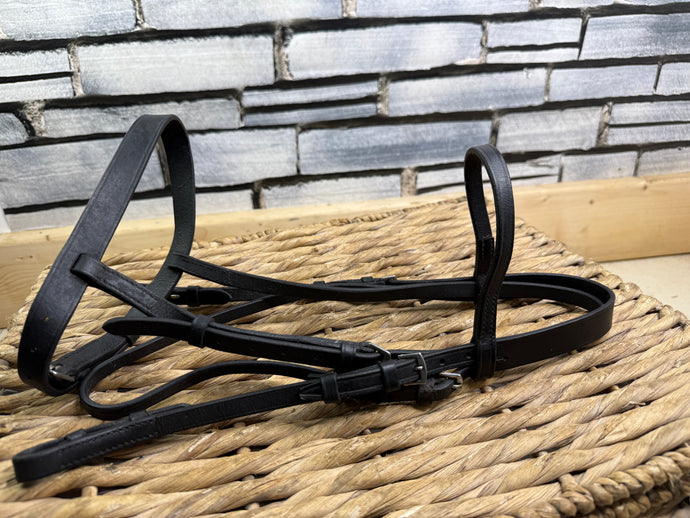 S/H Shetland Hunter Snaffle Bridle - Black - Cob/Full