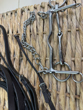 Load image into Gallery viewer, S/H Full Size Double Bridle Set -Slip Head, Bits &amp; Reins- Brown