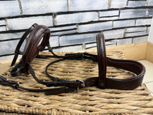 Load image into Gallery viewer, S/H Anatomic Padded Removable Flash Bridle - Brown/Tan - Cob
