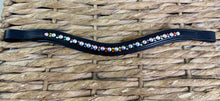 Load image into Gallery viewer, ‘Soft Wave’ Padded Tonal Crystal Browband - All Sizes &amp; Colours
