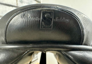 17 1/2” XW Silhouette Cob WH/VSD/GP Saddle - Black
