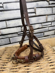S/H English Leather Lunge Cavesson - Cob