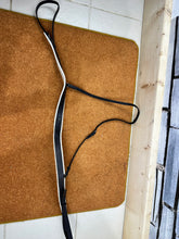 Load image into Gallery viewer, S/H Padded Leather Breastplate/Breastgirth - Brown/White - Pony