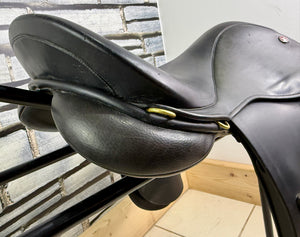 17 1/2” XW Jeffries Falcon Hawk Event Cob GP Saddle - Black