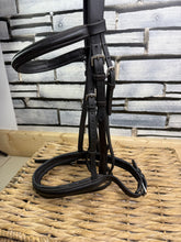 Load image into Gallery viewer, S/H English Flash Nose Bridle -Full- Very Dark Havana