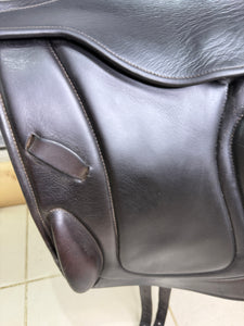17” MW Excelle/Walsall Riding English Monoflap Jump Saddle - Brown