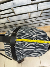 Load image into Gallery viewer, Tiny Fleece Shetland/Pony Pad Saddle -Complete with Girth &amp; Stirrups- Zebra
