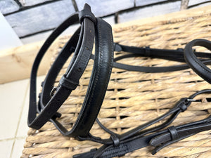 S/H Traditional English Flash Snaffle Bridle - Cob