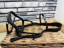 Load image into Gallery viewer, S/H Full Size Anatomic Padded Head &amp; Nose Bridle - Black