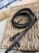 Load image into Gallery viewer, S/H Jeffries Wembley Rubber Reins - Black - Full 54”