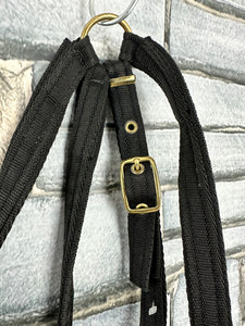 S/H Webbing Hunting Breastplate - Black/Brass - Full