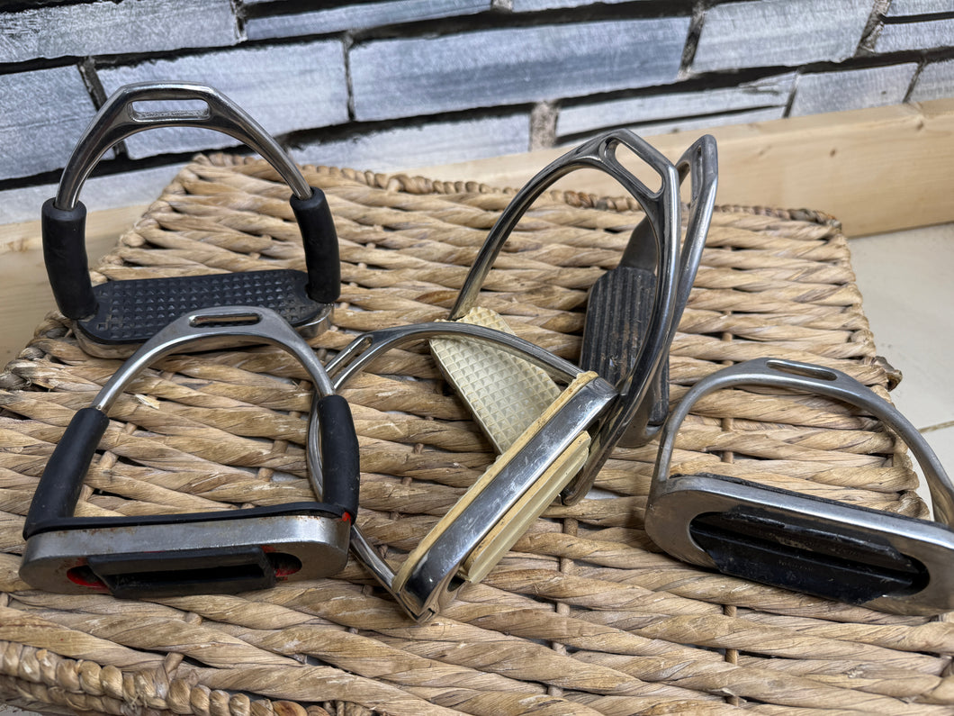 S/H Job Lot 3 x Pairs Stirrup Irons - Traditional/Flexi