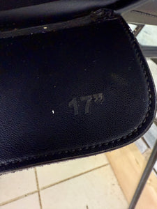 17” MW/Changeable Gullet Premier Equine Monoflap Dressage Saddle - Black