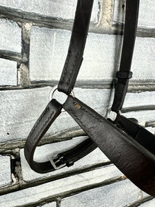 S/H Brown English Heavyweight Drop Noseband - Full
