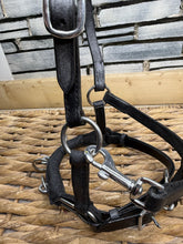 Load image into Gallery viewer, Miniature Horse/Mini Shetland Leather Lunge Cavesson - Black