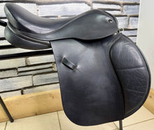 Load image into Gallery viewer, 14 1/2” Wide Silhouette Pony GP Saddle - Black - English Leather - Flat Tree