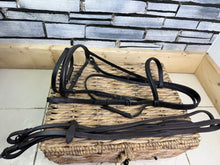 Load image into Gallery viewer, S/H English Flash Snaffle Bridle &amp; Flexi Reins - Brown - Full