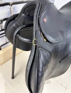 17” Medium Jeffries Falcon English Event GP Saddle - Black