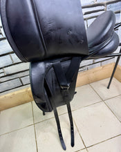 Load image into Gallery viewer, 17” Wide Crown/Ideal Jessica Dressage Saddle - Black - Excellent Condition