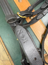 Load image into Gallery viewer, Kate Negus Snaffle Bridle - Black/Brass -Cob Size- English Leather - Padded Nose