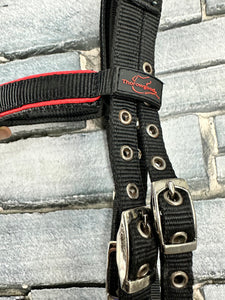 S/H Thorowgood Conform Comfort Web Flash Bridle - Black - TB