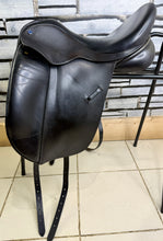 Load image into Gallery viewer, 17 1/2” Medium Ideal Suzannah Dressage Saddle - Black - Big Blocks, Deep Seat