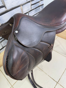 16 1/2” MW Antares Connexion Monoflap Jump Saddle - Brown
