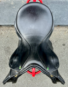 17 1/2” Wide Ideal International Event Saddle - Black