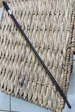 Load image into Gallery viewer, Buffalo Horn Topped Plaited Leather Show Cane - Brown/Black