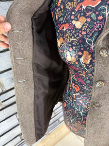 S/H Caldene Ladies Brown Tweed Jacket - Size 34