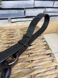 S/H English Brown Leather Headcollar - Full