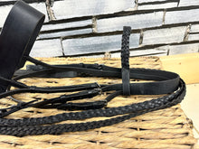 Load image into Gallery viewer, S/H Extra Wide 2” Noseband, Plaited Brow &amp; Reins Bridle-Cob