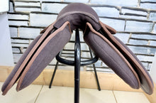 Load image into Gallery viewer, 14” Medium Changeable Gullet Small Pony GP Saddle -Brown Synthetic- Flocked