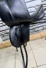 Load image into Gallery viewer, 17 1/2” MW Ideal Jessica Dressage Saddle - Black - Flocked