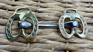 Horseshoe Cheek Stallion Show Bit -4”-5 1/2”