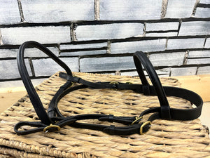 S/H English In-hand Showing Bridle - Black/Brass - Full