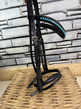 Load image into Gallery viewer, S/H Bling Flash Snaffle Bridle - Cob - Black