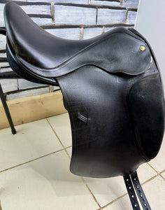 17” Wide Holistic Saddlery Monoflap Dressage Saddle - Black