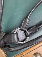 Load image into Gallery viewer, Equiport Rolled Leather Running Martingale -Black- Full Size - Italian Leather