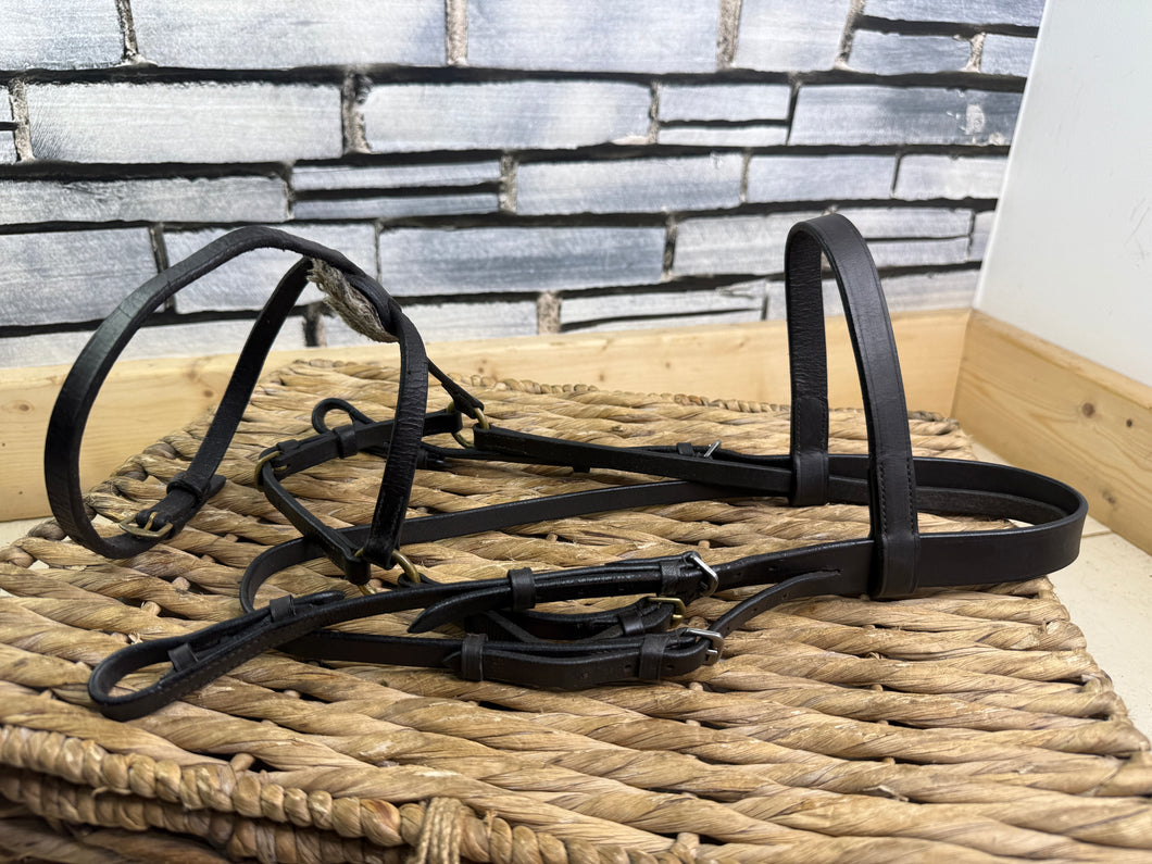 S/H Mexican Grackle Bridle - Brown - Cob