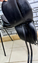 Load image into Gallery viewer, 17 1/2” MW Ideal Jessica Dressage Saddle - Black - Flocked